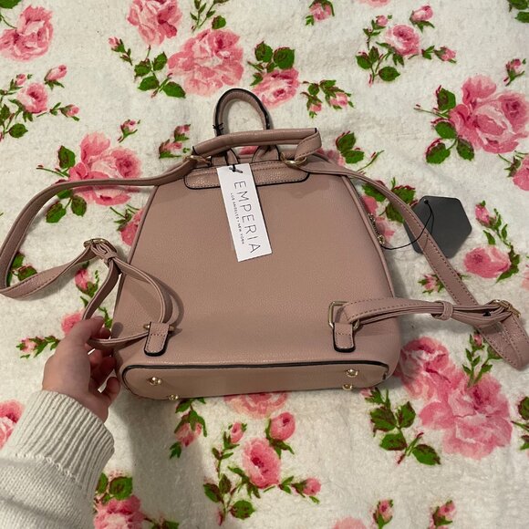 NWT gold and pink certified vegan leather purse / bookbag! - Picture 8 of 16